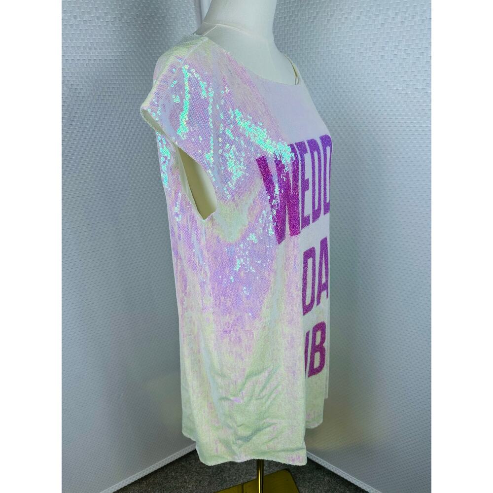 Hayley Paige Sequin Wedding Day Vibes Dress Shower Bachelorette Party XL￼ - Picture 8 of 10